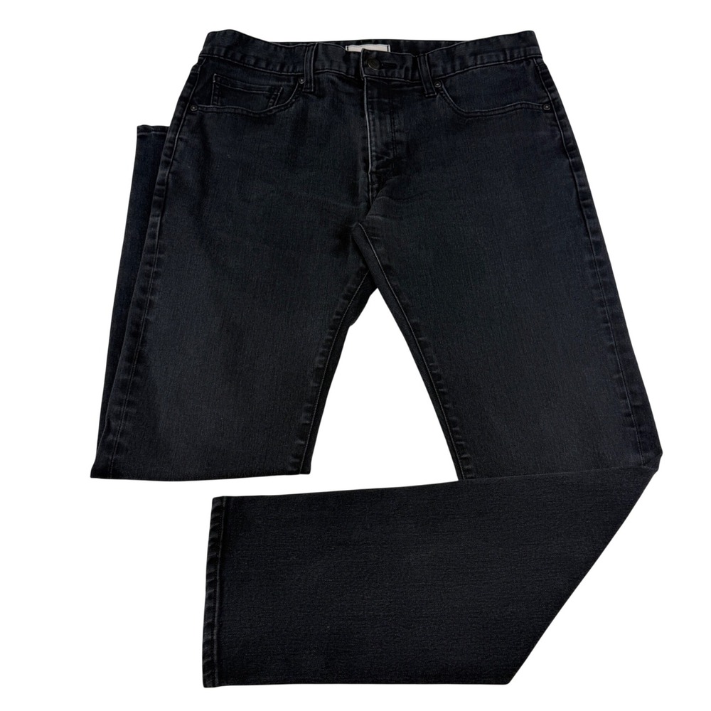 Uniqlo Jeans Men 34x32 Black Straight Stretch Denim Casual